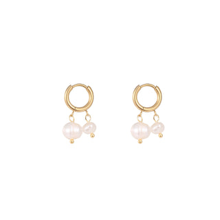 Koop gold Go Dutch Label Earrings 2 pearls