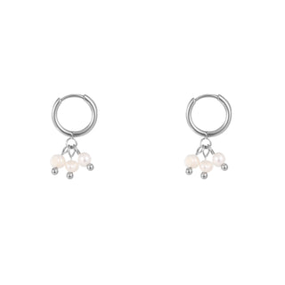 Koop silver Go Dutch Label Earrings 3 pearls small