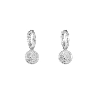 Koop silver Go Dutch Label Sun-moon earrings