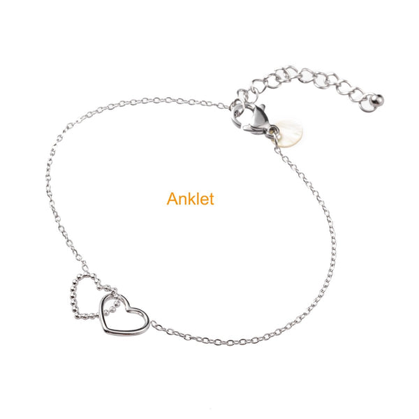 Go Dutch Label Ankle jewelry 2 hearts