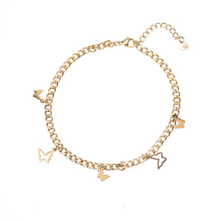 Koop gold Go Dutch Label Ankle Jewelry Link Butterfly