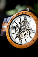 HOT&TOT | Silver Motus houten Horloge | 44MM | Ebbenhout en Zebranohout