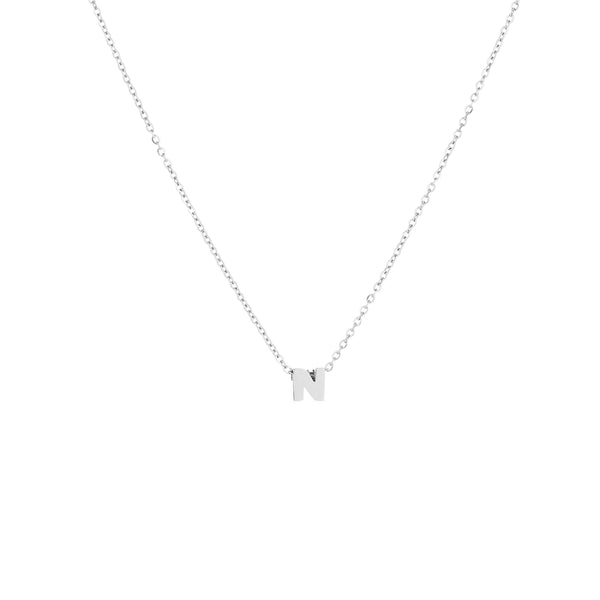 Letter necklace silver