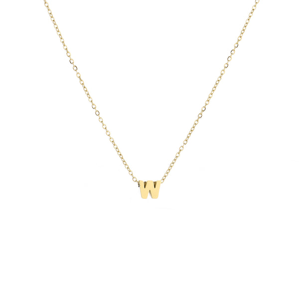 Letter necklace gold