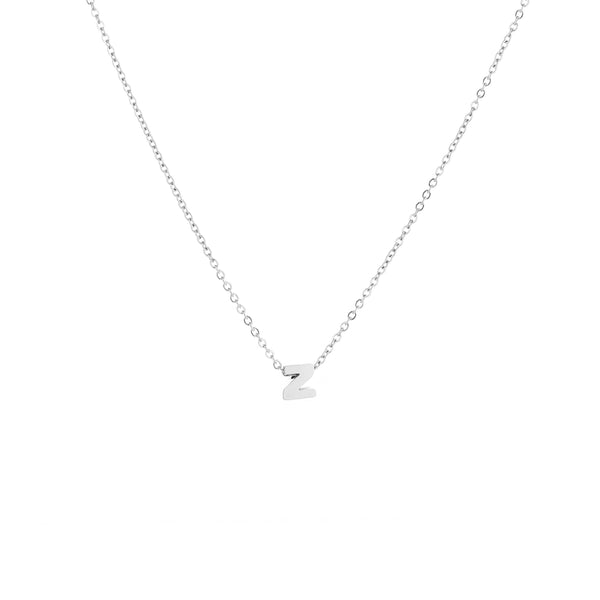 Letter necklace silver