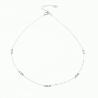 Michelle Bijoux necklace love silver