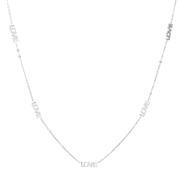 Michelle Bijoux necklace love silver