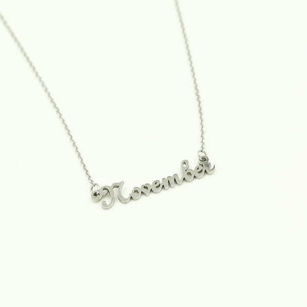 Necklace month silver