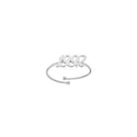 Michelle Bijoux silver colored open initial year ring