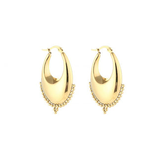 Koop gold Michelle Bijoux earring oval drops