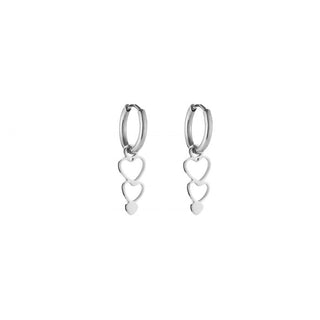 Koop silver Michelle Bijoux earring hearts