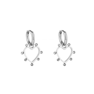 Koop silver Michelle Bijoux Earrings heart stones