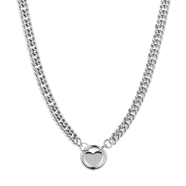 Michelle Bijoux Necklace link heart Silver