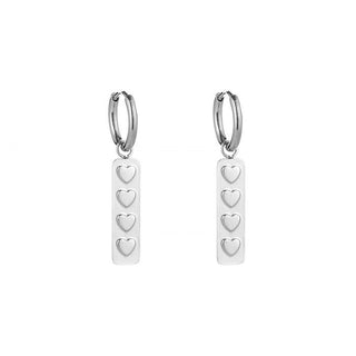 Michelle Bijoux Earrings rectangle hearts