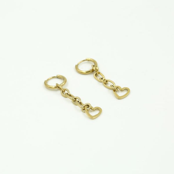 Michelle Bijoux Earrings chain heart