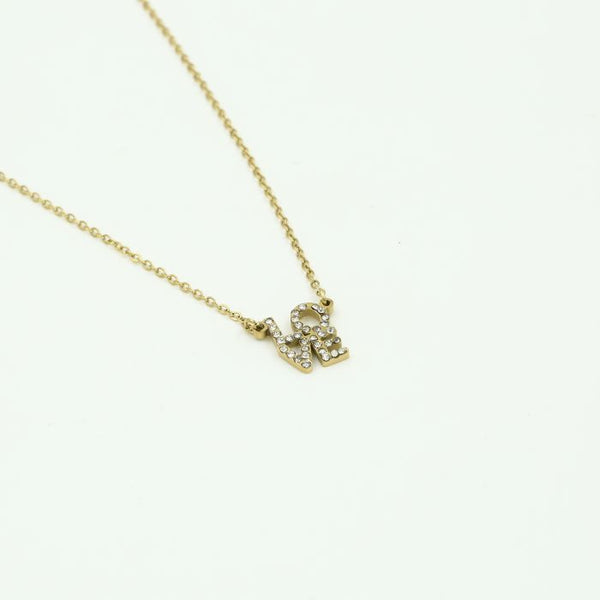 Michelle Bijoux Necklace love strass Gold