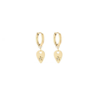 Kaufen gold Michelle Bijoux Ohrringe mit tropfenförmigem Sternstein