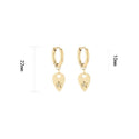 Michelle Bijoux Earrings drop star stone Silver