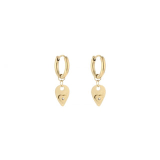 Michelle Bijoux Earrings drop heart stone