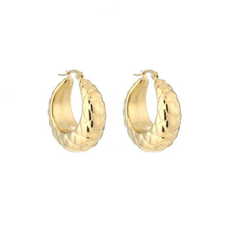 Koop gold Michelle Bijoux Earrings decorated with a round hoop