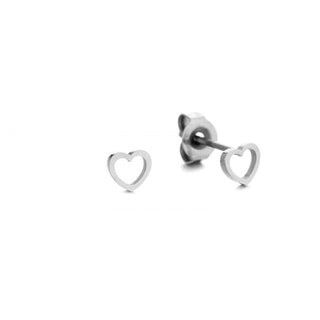 Koop silver Michelle Bijoux Ear Stud Open Heart