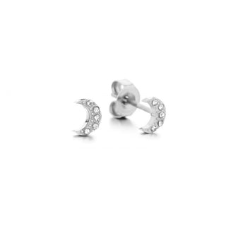 Michelle Bijoux Moon Crystal Stud Earring