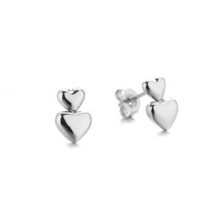 Koop silver Michelle Bijoux Earring Two Hearts