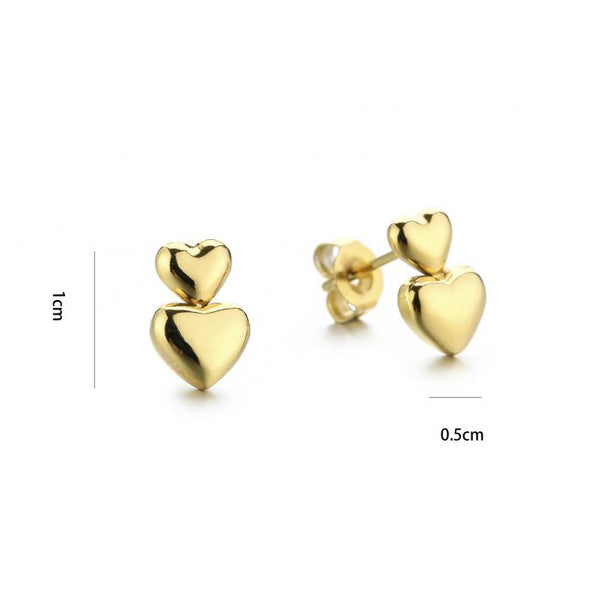 Michelle Bijoux Earring Two Hearts