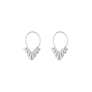 Koop silver Michelle Bijoux Earrings 'V' Pattern