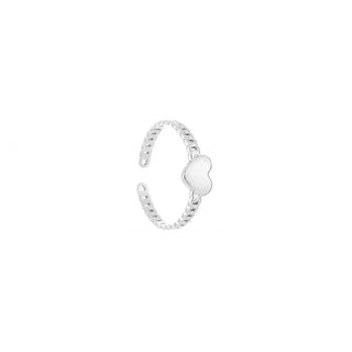 Kopen zilver Michelle Bijoux Ring Chain Hart (One Size)