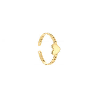 Kopen goud Michelle Bijoux Ring Chain Hart (One Size)