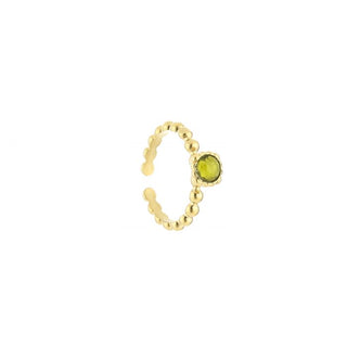 Koop green Michelle Bijoux ring round stone (One Size)