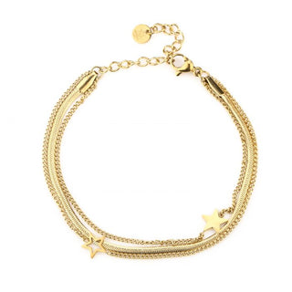 Michelle Bijoux Bracelet Triple Chain Double Star