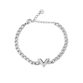 Michelle Bijoux Bracelet 'V' Link Necklace