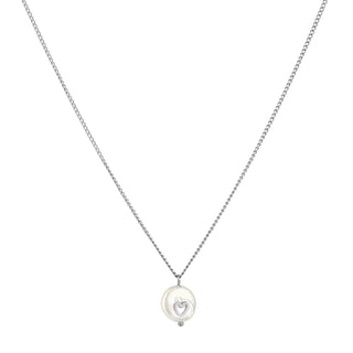 Michelle Bijoux Necklace Pearl Heart