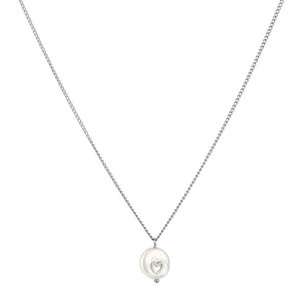 Michelle Bijoux Necklace Pearl Heart