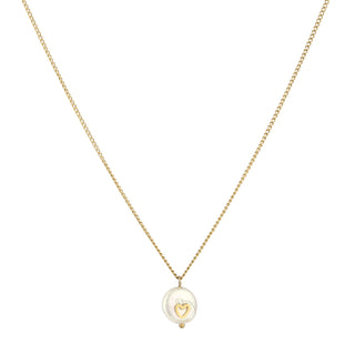 Koop gold Michelle Bijoux Necklace Pearl Heart