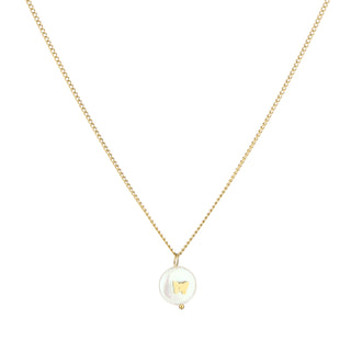 Koop gold Michelle Bijoux Pearl Butterfly Necklace