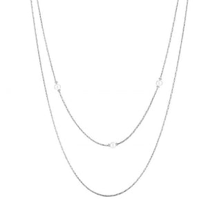Kaufen silber Michelle Bijoux Halskette Perlen 2 Halsketten