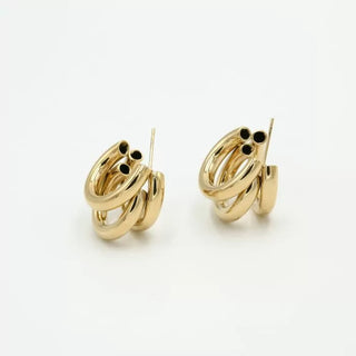 Koop gold Bijoutheek Ear Studs Triple Hoop