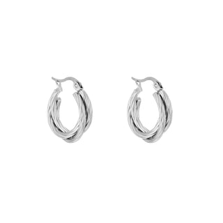 Koop silver Michelle Bijoux Triple Hoop Earring