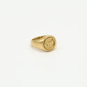 Michelle Bijoux Ring Schmetterlingssiegel Gold (GRÖSSE 16–18 mm)
