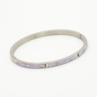 Michelle Bijoux Bracelet Purple Crocodile Silver/Purple