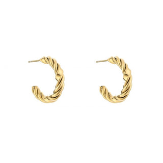 Koop gold Michelle Bijoux Ear stud twisted hoop (3mm)