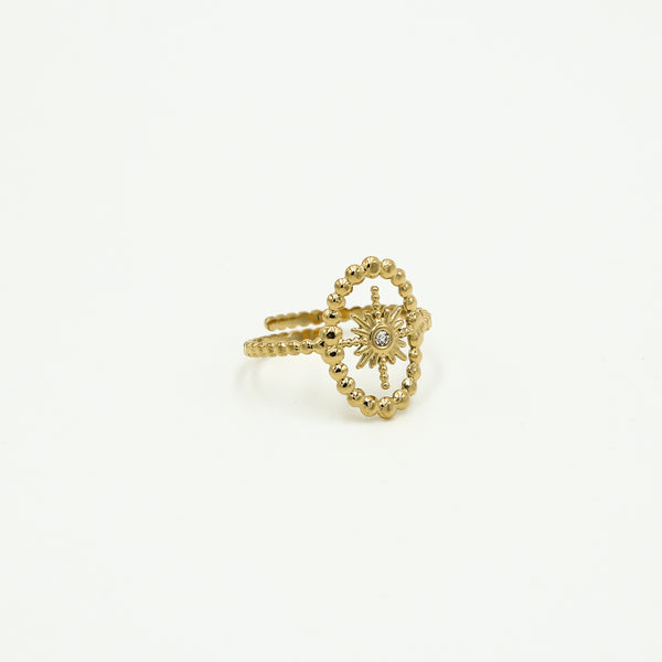 Michelle Bijoux Ring morning star crystal dots