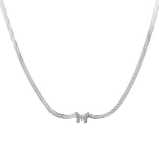 Koop silver Michelle Bijoux Necklace Butterfly Snake Link