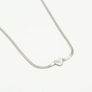 Michelle Bijoux Necklace Heart Snake Link
