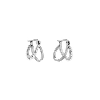 Koop silver Michelle Bijoux Earring double pearls