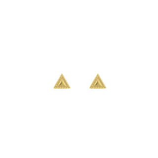 Kopen goud Michelle Bijoux Oorknop driehoek dots