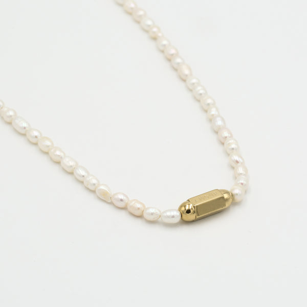 Michelle Bijoux Necklace pearls tube amour